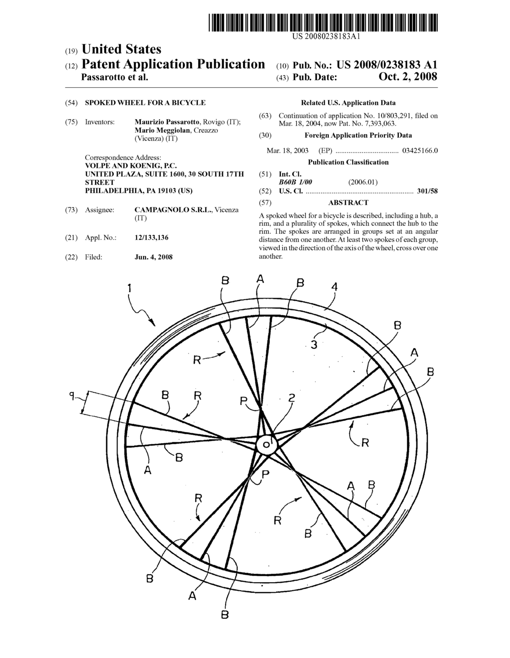 SPOKED WHEEL FOR A BICYCLE - diagram, schematic, and image 01