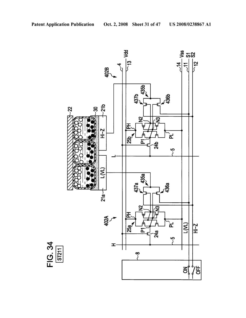 Electrophoretic display device, method of driving electrophoretic device, and electronic apparatus - diagram, schematic, and image 32