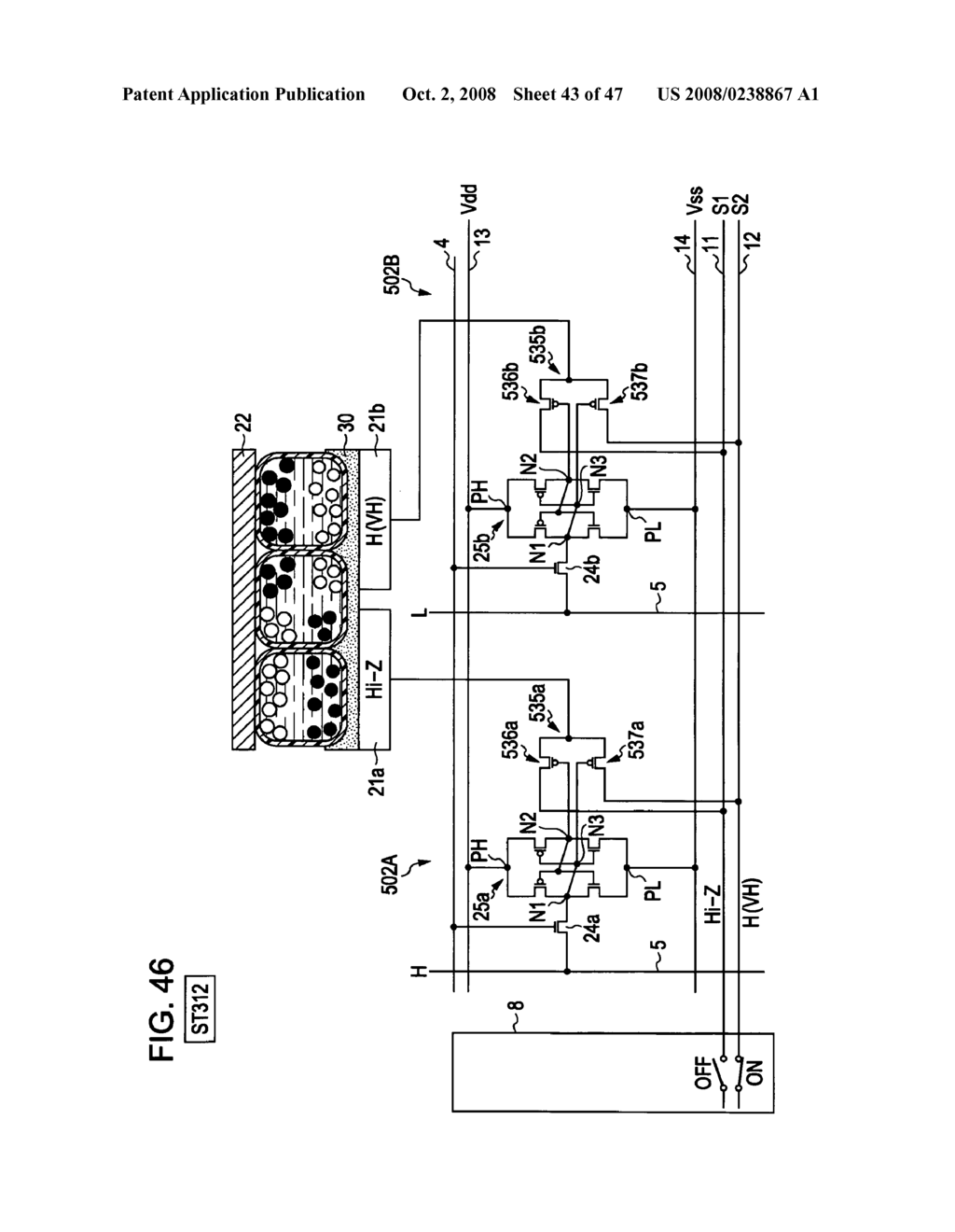 Electrophoretic display device, method of driving electrophoretic device, and electronic apparatus - diagram, schematic, and image 44