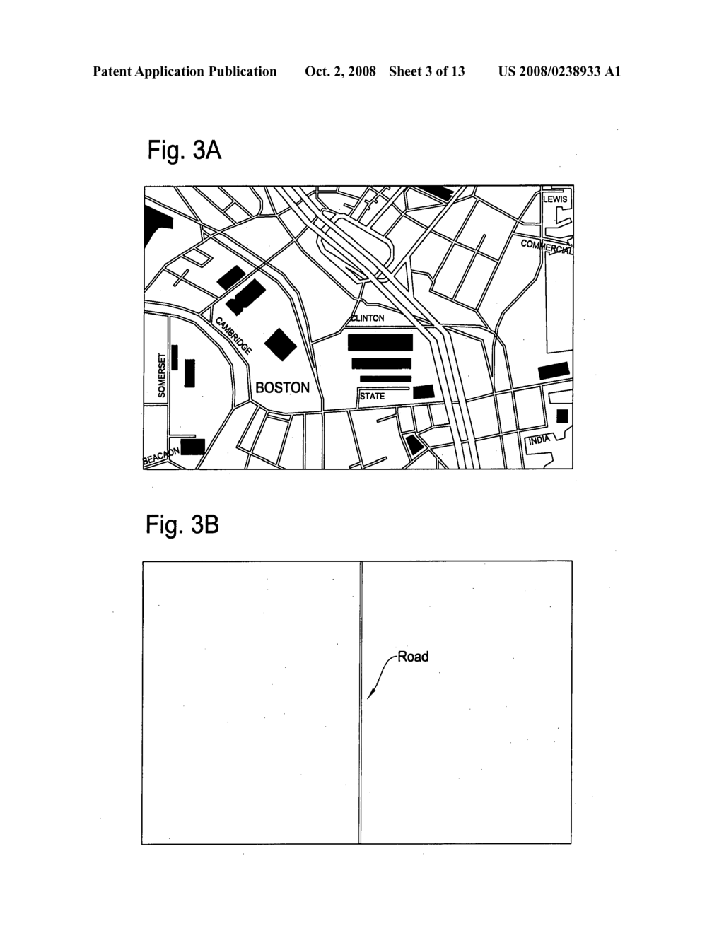 Display method and apparatus for adjusting contrast of map elements for navigation system - diagram, schematic, and image 04