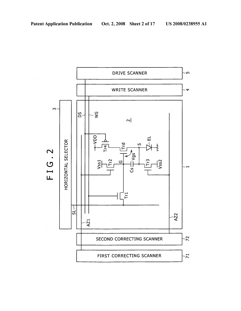 Display apparatus, driving method therefor and electronic apparatus - diagram, schematic, and image 03