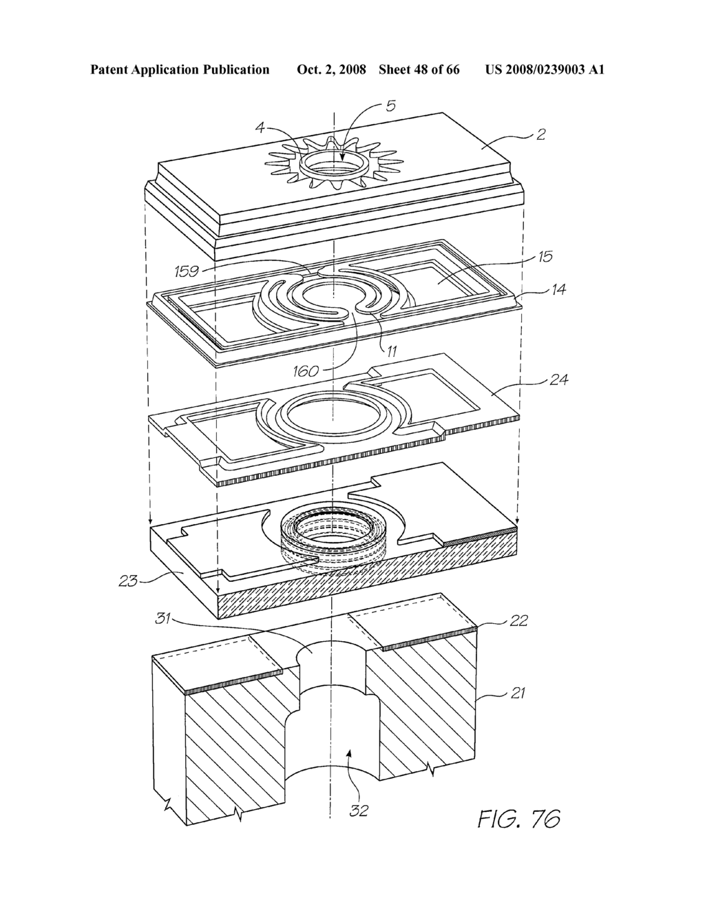 Pagewidth Printhead Assembly Having A Plurality Of Printhead Modules Each With A Stack Of Ink Distribution Layers - diagram, schematic, and image 49