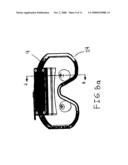 Head-mounted rear vision system diagram and image