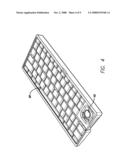 Ergonomic lay flat folding remote control with keyboard diagram and image