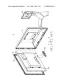 Flat panel display having detachable supporting base diagram and image