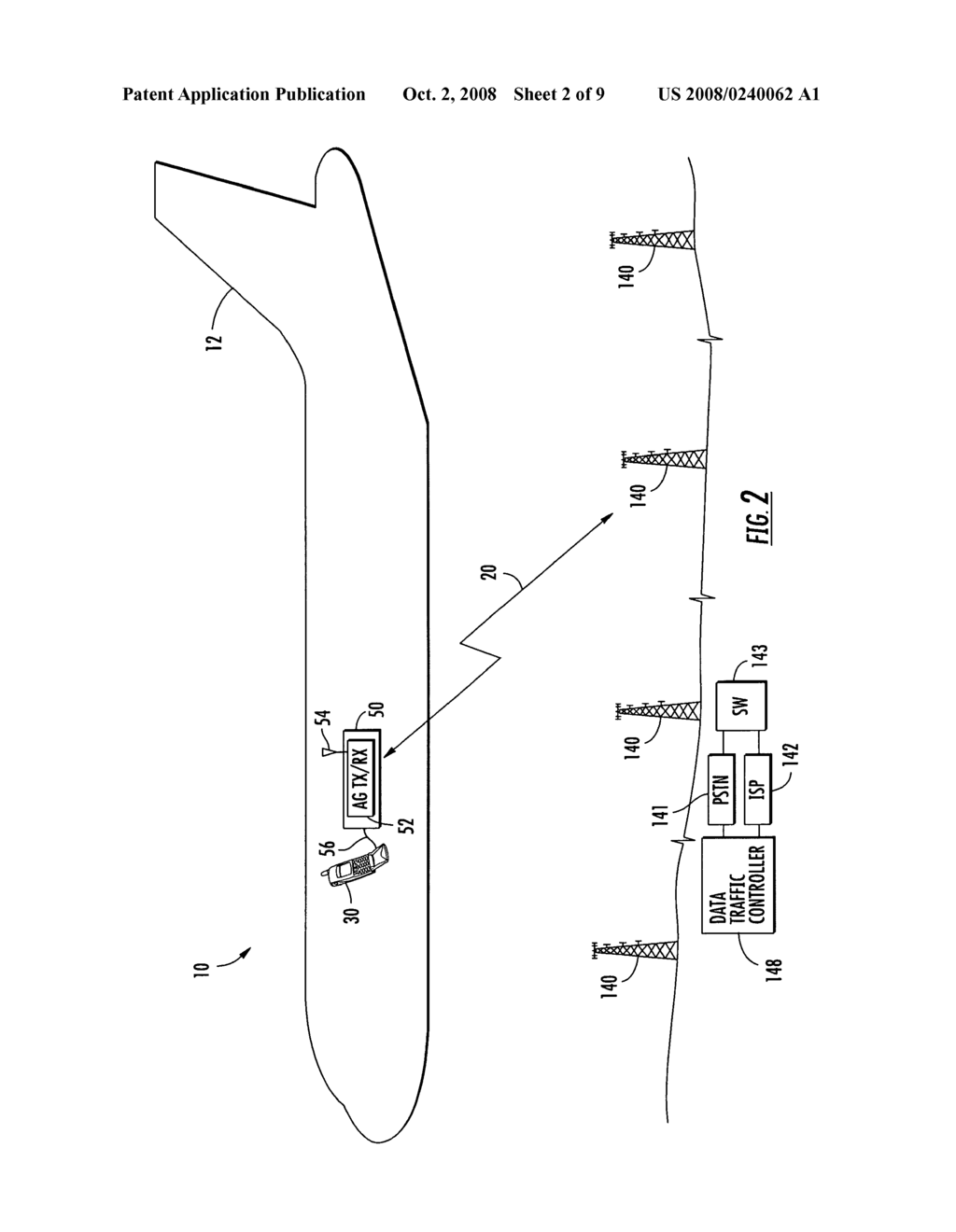 AIRCRAFT COMMUNICATIONS SYSTEM WITH NETWORK SELECTION CONTROLLER AND ASSOCIATED METHODS - diagram, schematic, and image 03