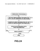 Data processing device and method, recording medium, and program diagram and image