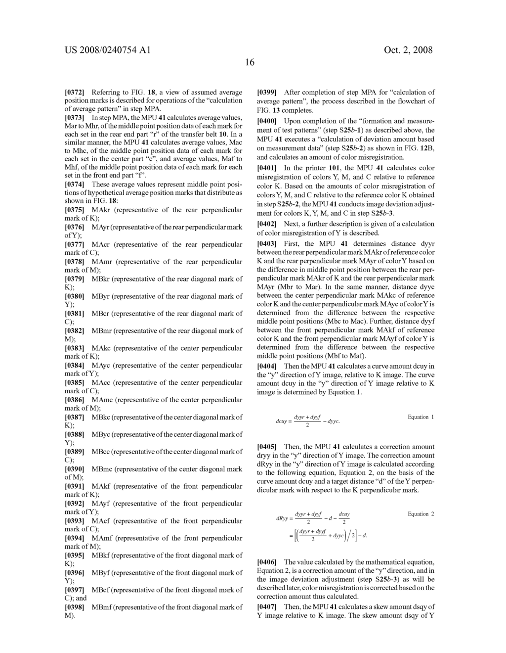 IMAGE FORMING SYSTEM AND METHOD OF DETECTING COLOR MISREGISTRATION - diagram, schematic, and image 52