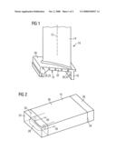 Turbine blade for a turbine with a cooling medium passage diagram and image