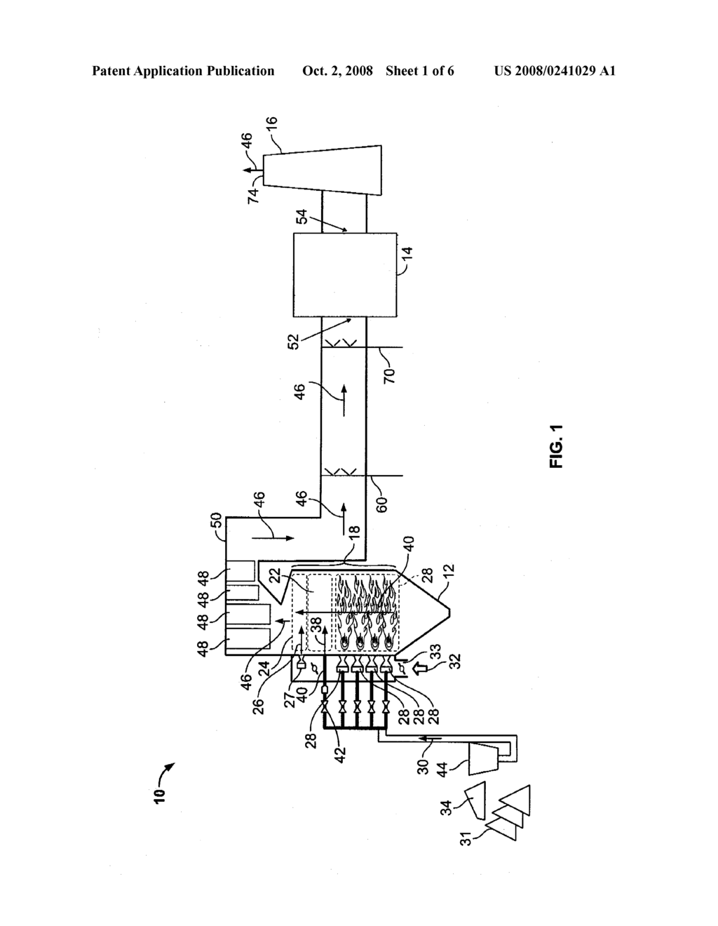 METHODS AND APPARATUS FOR REMOVING MERCURY FROM COMBUSTION FLUE GAS - diagram, schematic, and image 02