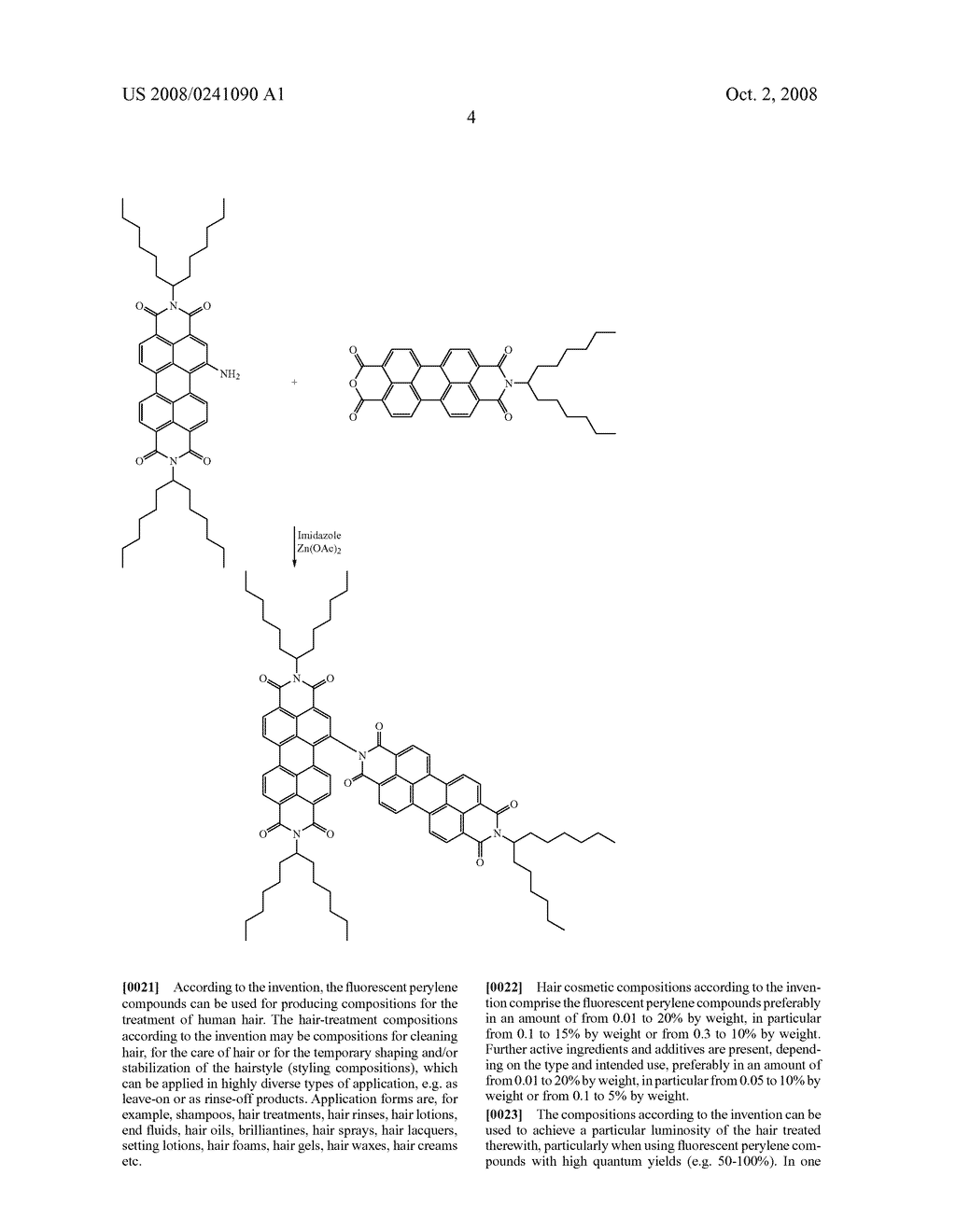 Use of Fluorescent Perylene Compounds for the Treatment of Human Hair - diagram, schematic, and image 05