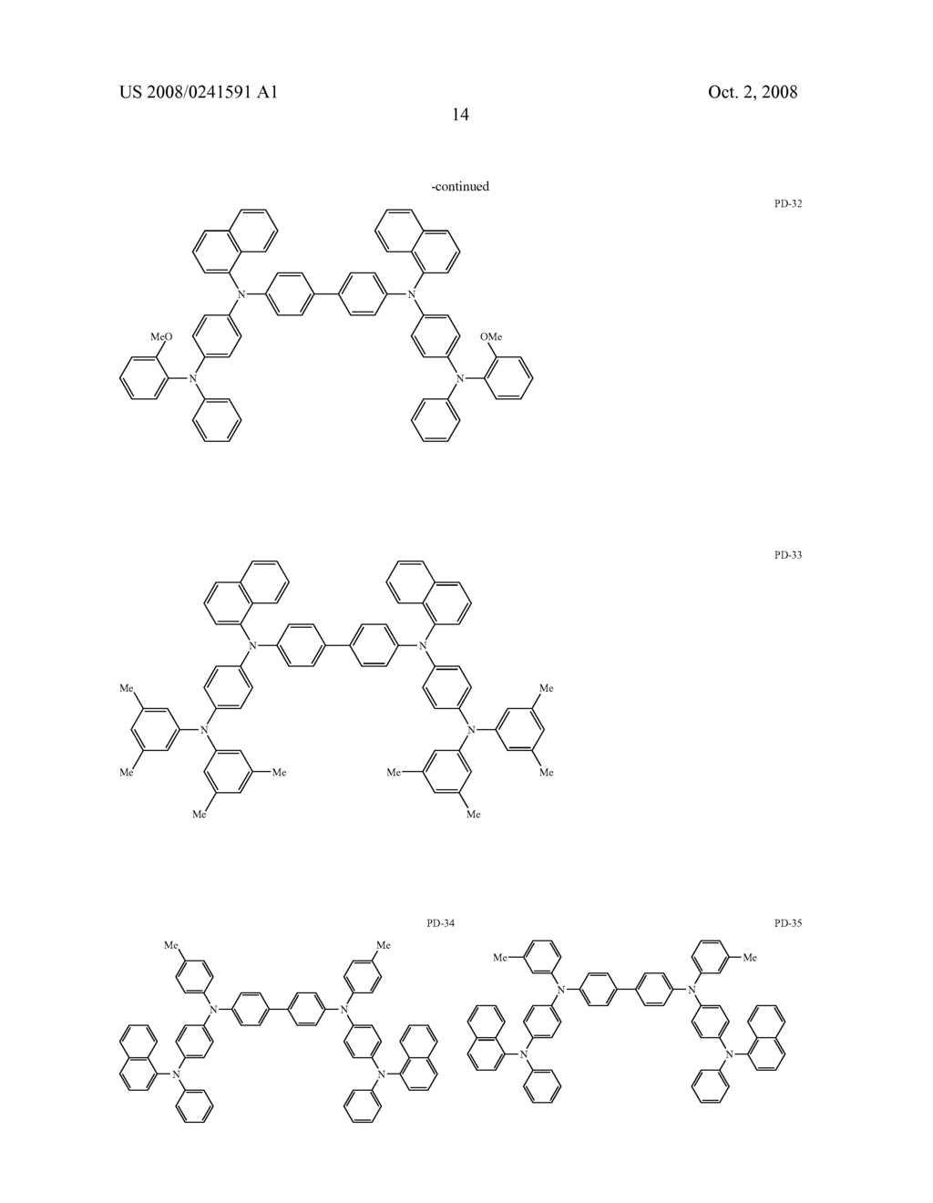 ORGANIC ELECTROLUMINESCENCE DEVICE AND PHENYLENEDIAMINE DERIVATIVE - diagram, schematic, and image 16