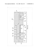 METHOD FOR SELECTIVELY ETCHING PORTIONS OF A LAYER OF MATERIAL BASED UPON A DENSITY OR SIZE OF SEMICONDUCTOR FEATURES LOCATED THEREUNDER diagram and image