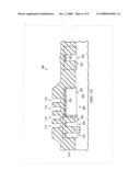 METHOD FOR SELECTIVELY ETCHING PORTIONS OF A LAYER OF MATERIAL BASED UPON A DENSITY OR SIZE OF SEMICONDUCTOR FEATURES LOCATED THEREUNDER diagram and image