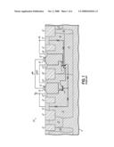 METHODS FOR FABRICATING SEMICONDUCTOR DEVICE STRUCTURES WITH REDUCED SUSCEPTIBILITY TO LATCH-UP AND SEMICONDUCTOR DEVICE STRUCTURES FORMED BY THE METHODS diagram and image