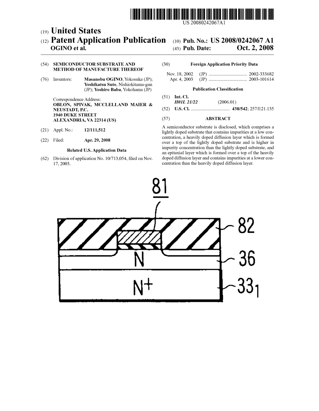 SEMICONDUCTOR SUBSTRATE AND METHOD OF MANUFACTURE THEREOF - diagram, schematic, and image 01