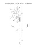 Device for affixing of tubular medical accessory to a body passage diagram and image