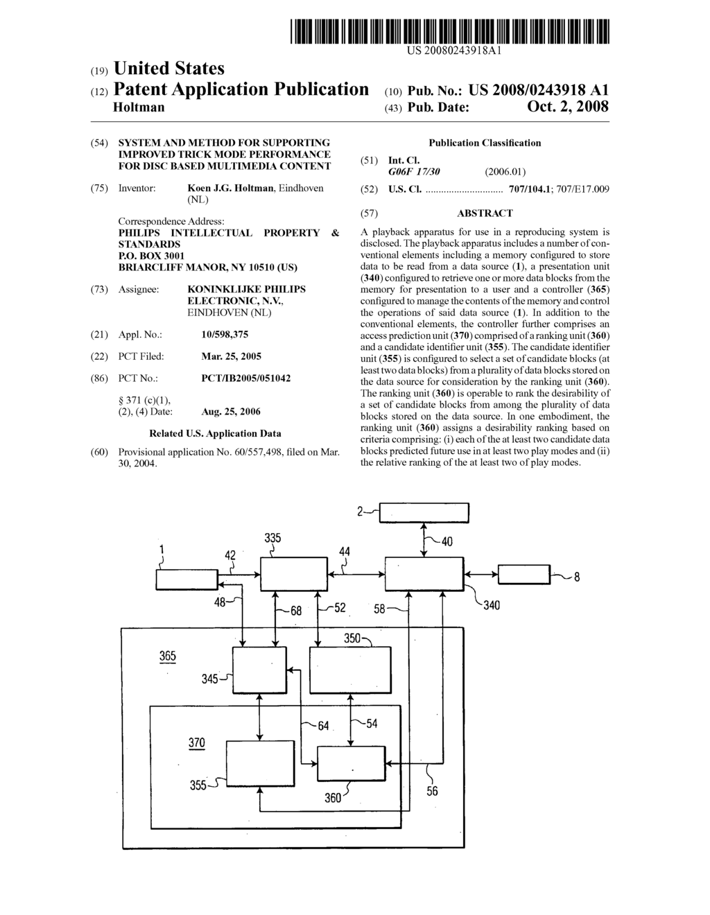 System and Method For Supporting Improved Trick Mode Performance For Disc Based Multimedia Content - diagram, schematic, and image 01