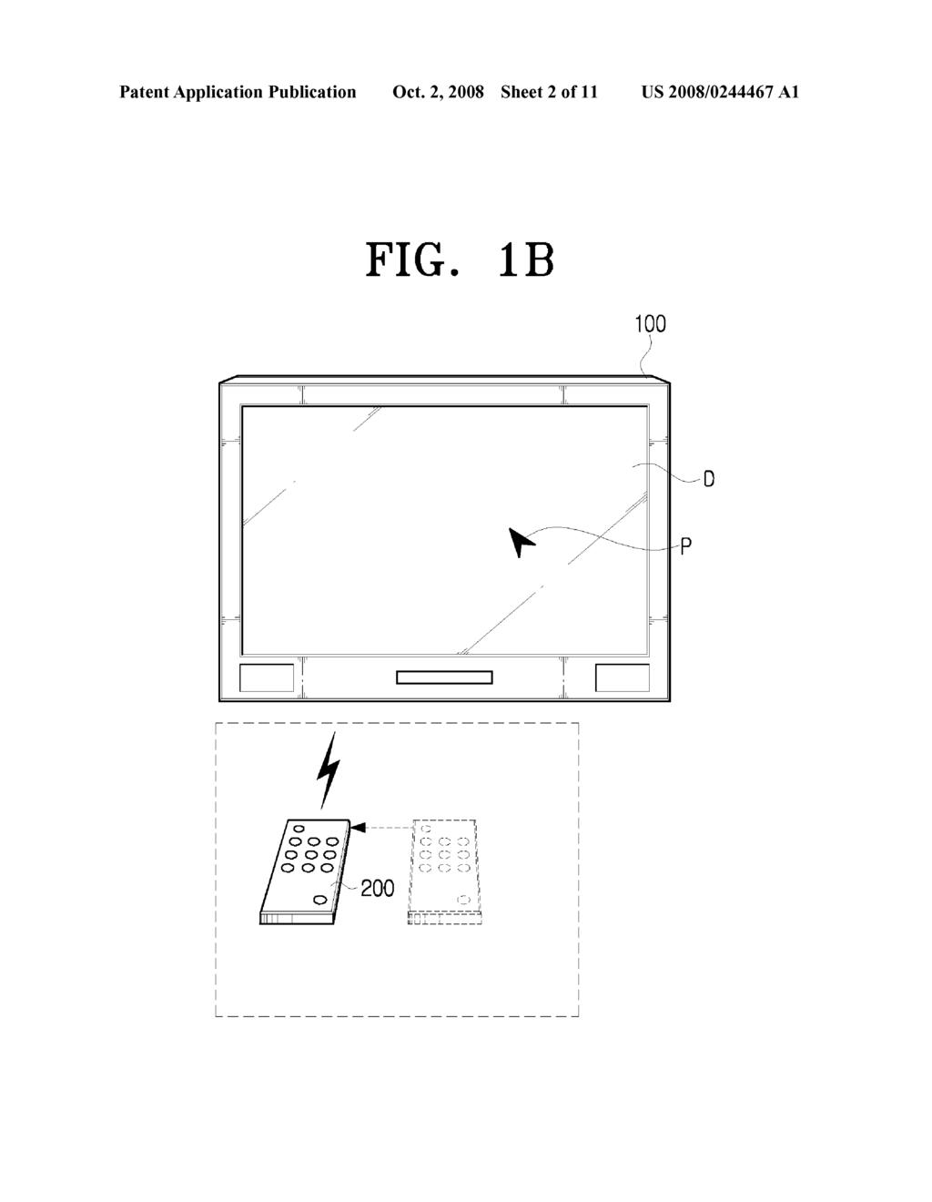METHOD FOR EXECUTING USER COMMAND ACCORDING TO SPATIAL MOVEMENT OF USER INPUT DEVICE AND IMAGE APPARATUS THEREOF - diagram, schematic, and image 03