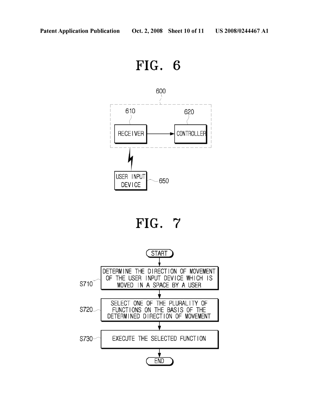 METHOD FOR EXECUTING USER COMMAND ACCORDING TO SPATIAL MOVEMENT OF USER INPUT DEVICE AND IMAGE APPARATUS THEREOF - diagram, schematic, and image 11