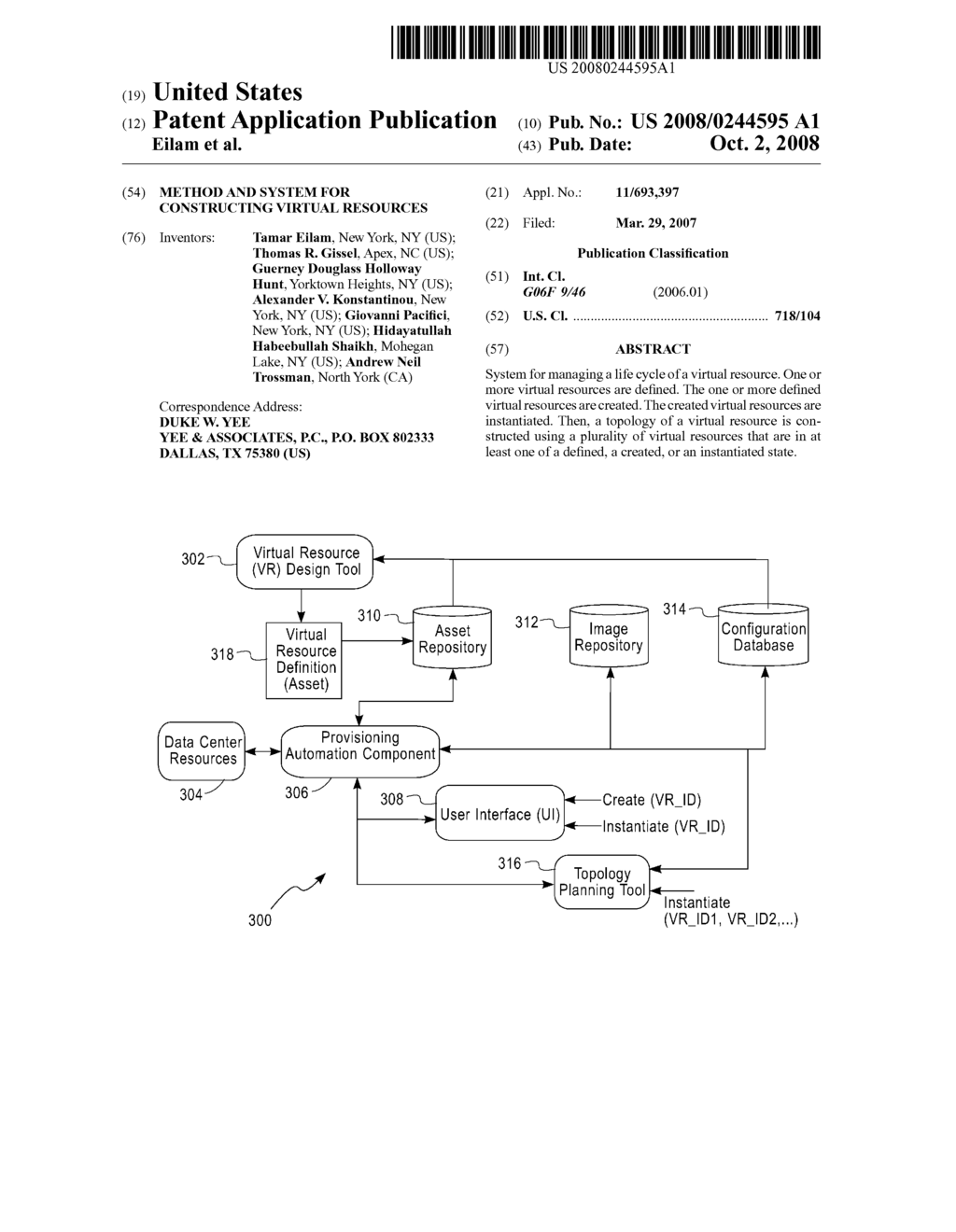 METHOD AND SYSTEM FOR CONSTRUCTING VIRTUAL RESOURCES - diagram, schematic, and image 01