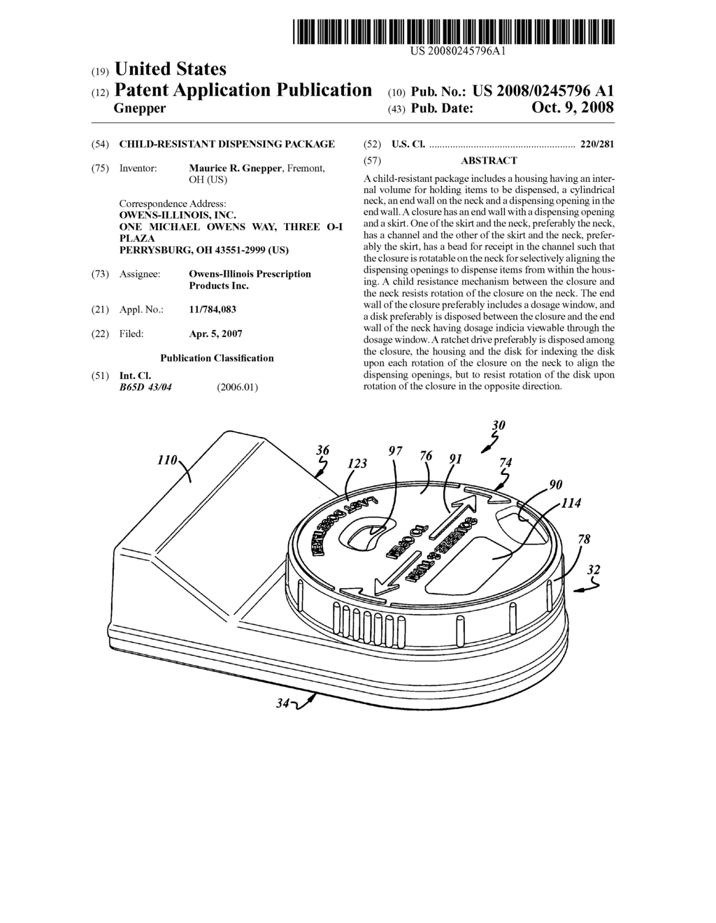 Child-resistant dispensing package - diagram, schematic, and image 01