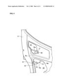 MOUNTING STRUCTURE OF IMPACT ABSORBING MEMBER AND METHOD OF MOUNTING SAME diagram and image