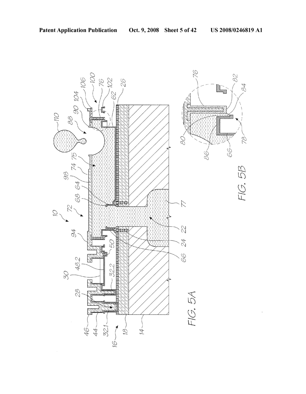 Inkjet Printhead Nozzle Incorporating Movable Roof Structures - diagram, schematic, and image 06