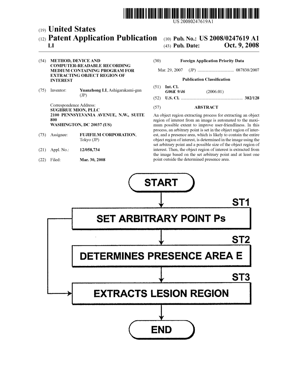 METHOD, DEVICE AND COMPUTER-READABLE RECORDING MEDIUM CONTAINING PROGRAM FOR EXTRACTING OBJECT REGION OF INTEREST - diagram, schematic, and image 01