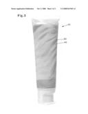 Opaque multi-phase dentifrice with patterns diagram and image