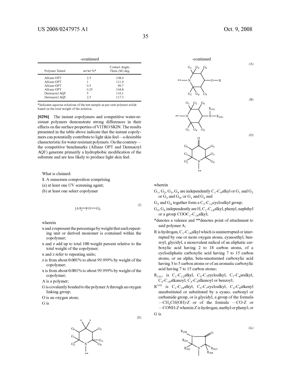 Sunscreen and personal care compositions comprising a select copolymer - diagram, schematic, and image 36