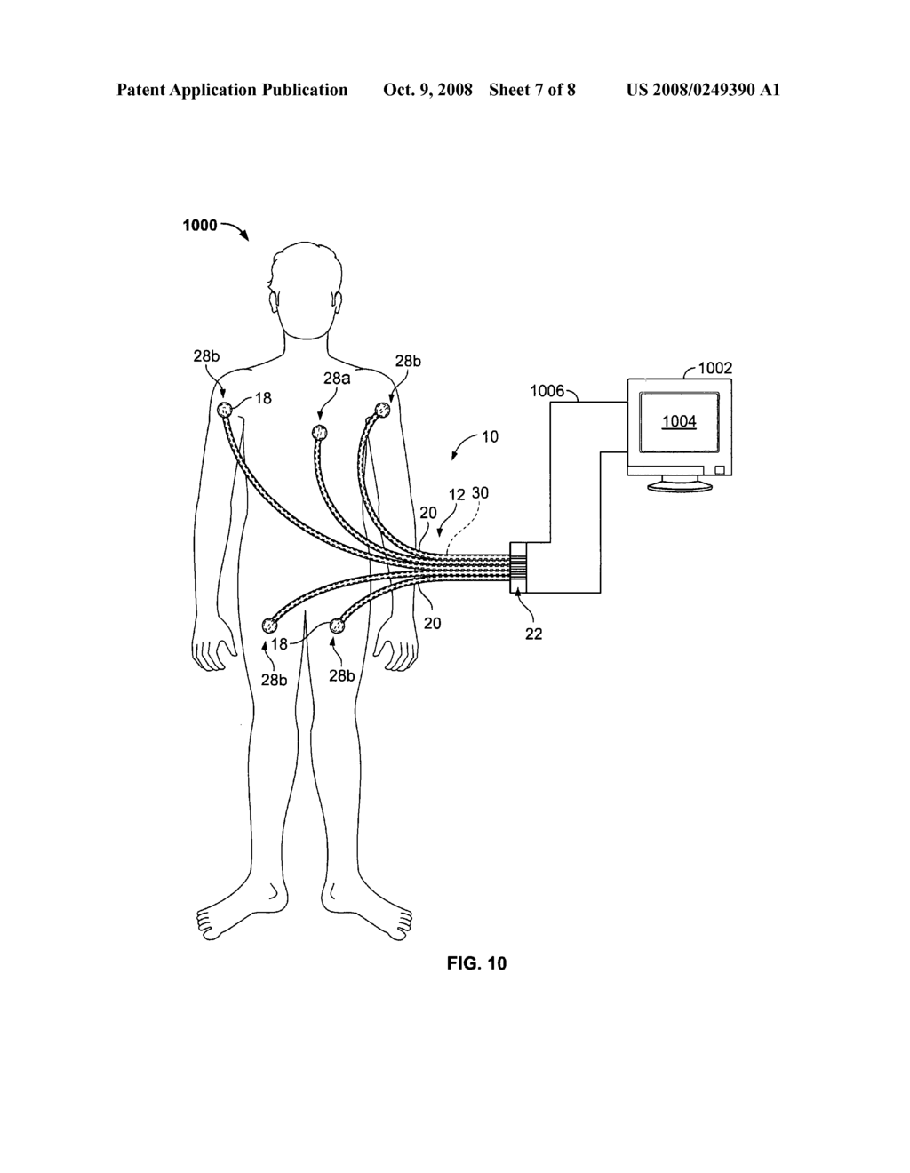 Electrode lead set for measuring physiologic information - diagram, schematic, and image 08