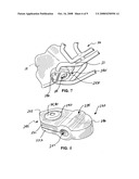 Sports helmet with quick-release faceguard connector and adjustable internal pad element diagram and image