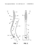 Cleaning tool handle for use with a disposable toilet brush diagram and image