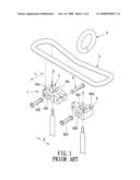 FASTENER FOR FASTENING TOGETHER TWO LACE SEGMENTS diagram and image