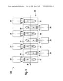 Method and arrangement for supplying essentially hollow bodies with equipment diagram and image