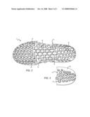 Elastic Overshoe with Sandwiched Sole Pads diagram and image