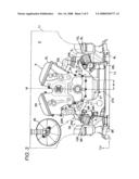 EXHAUST DEVICE OF V-TYPE ENGINE FOR VEHICLE diagram and image