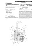 Security padlock having a secondary locking system diagram and image