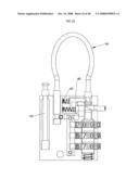 Security padlock having a secondary locking system diagram and image