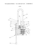 Security padlock having a secondary locking system diagram and image