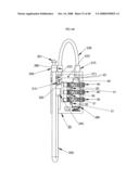 Security padlock having a secondary locking system diagram and image