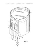 Reflux divider for a column having portions for the transfer of material arranged in parallel diagram and image