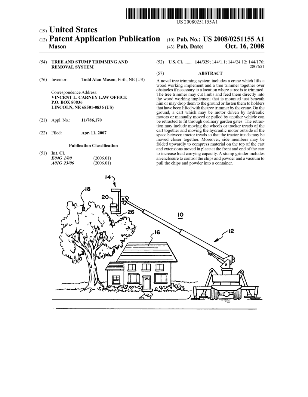 Tree and stump trimming and removal system - diagram, schematic, and image 01