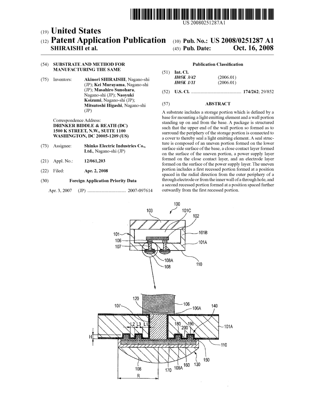 SUBSTRATE AND METHOD FOR MANUFACTURING THE SAME - diagram, schematic, and image 01