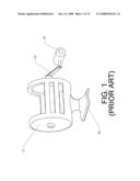 Fishing reel mount assembly diagram and image