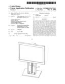 Display apparatus having height adjusting device diagram and image