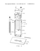 Display apparatus having height adjusting device diagram and image