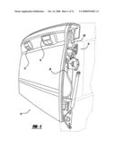 Swing and fold down tailgate actioning mechanism diagram and image