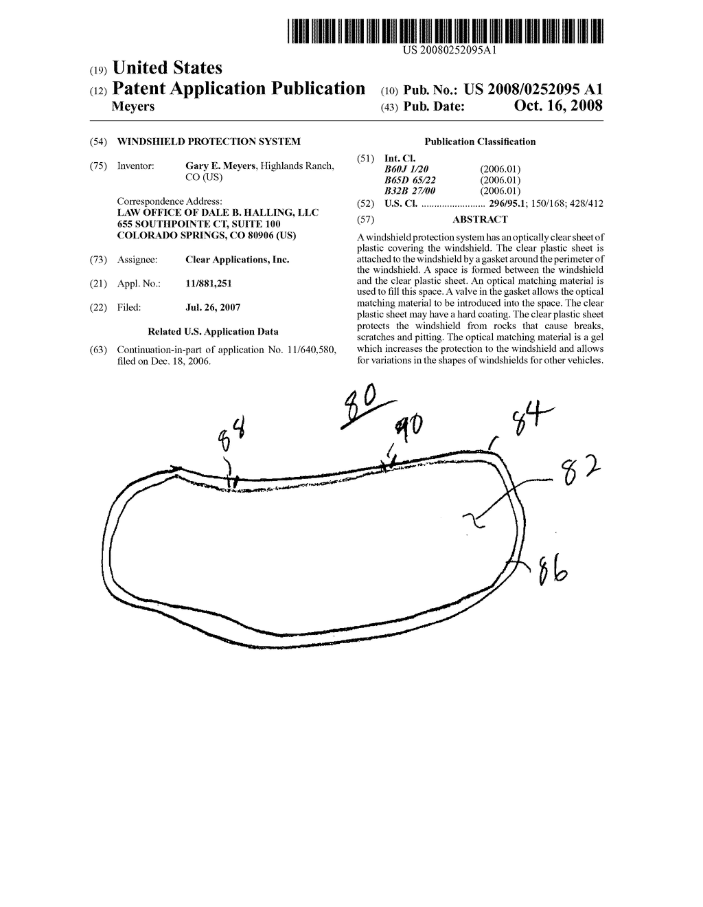 Windshield protection system - diagram, schematic, and image 01